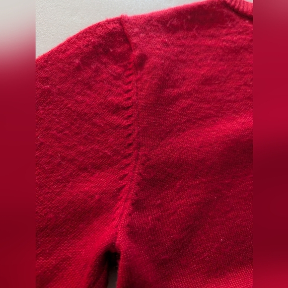 Ariat Red Sweater with Gray Elbow Patches - Picture 2 of 3